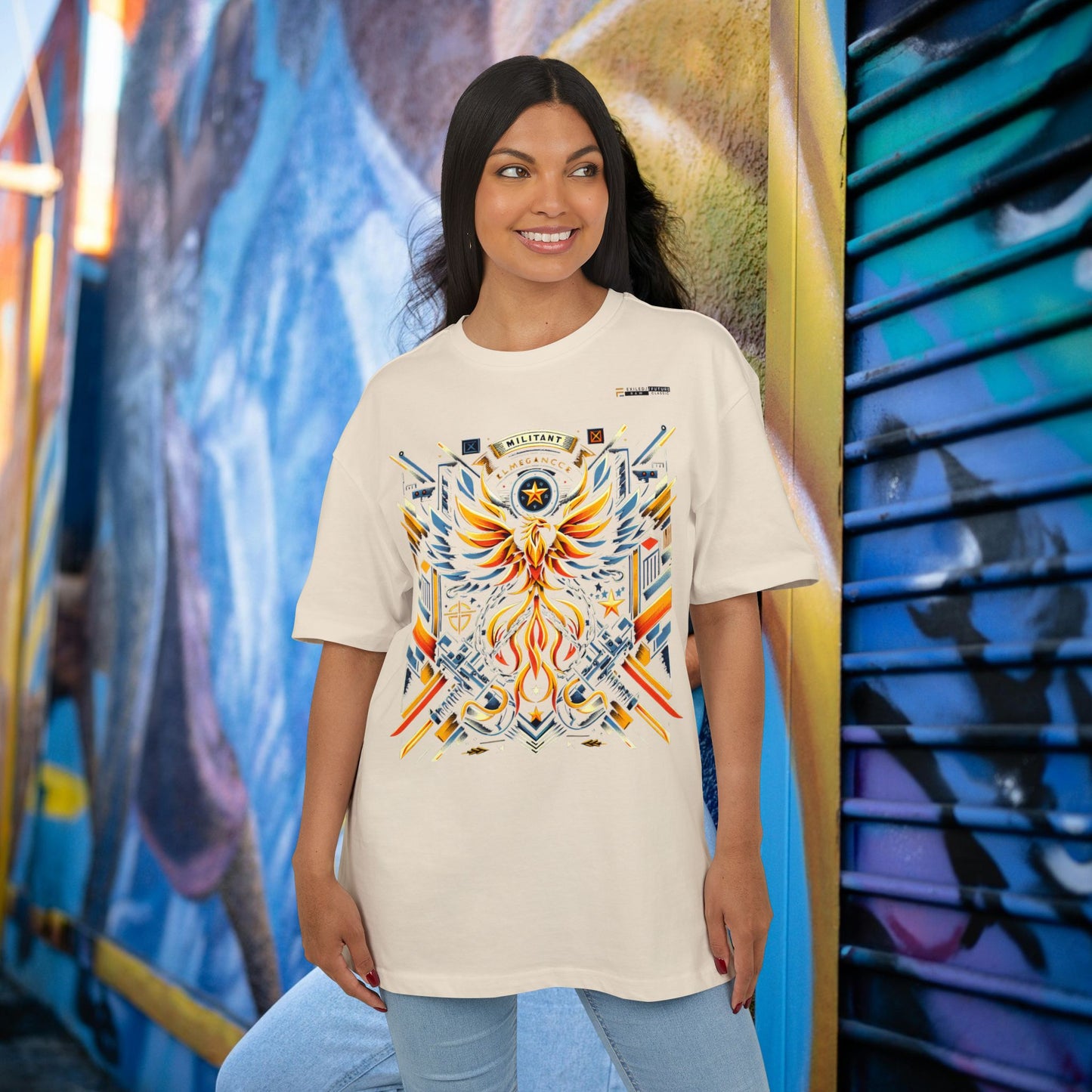 Unisex Heavy Oversize Tee_ Series N8 USHOSTEE PT2WW001_ Limited Edition Retro Casual Streetwear by WesternWaves: