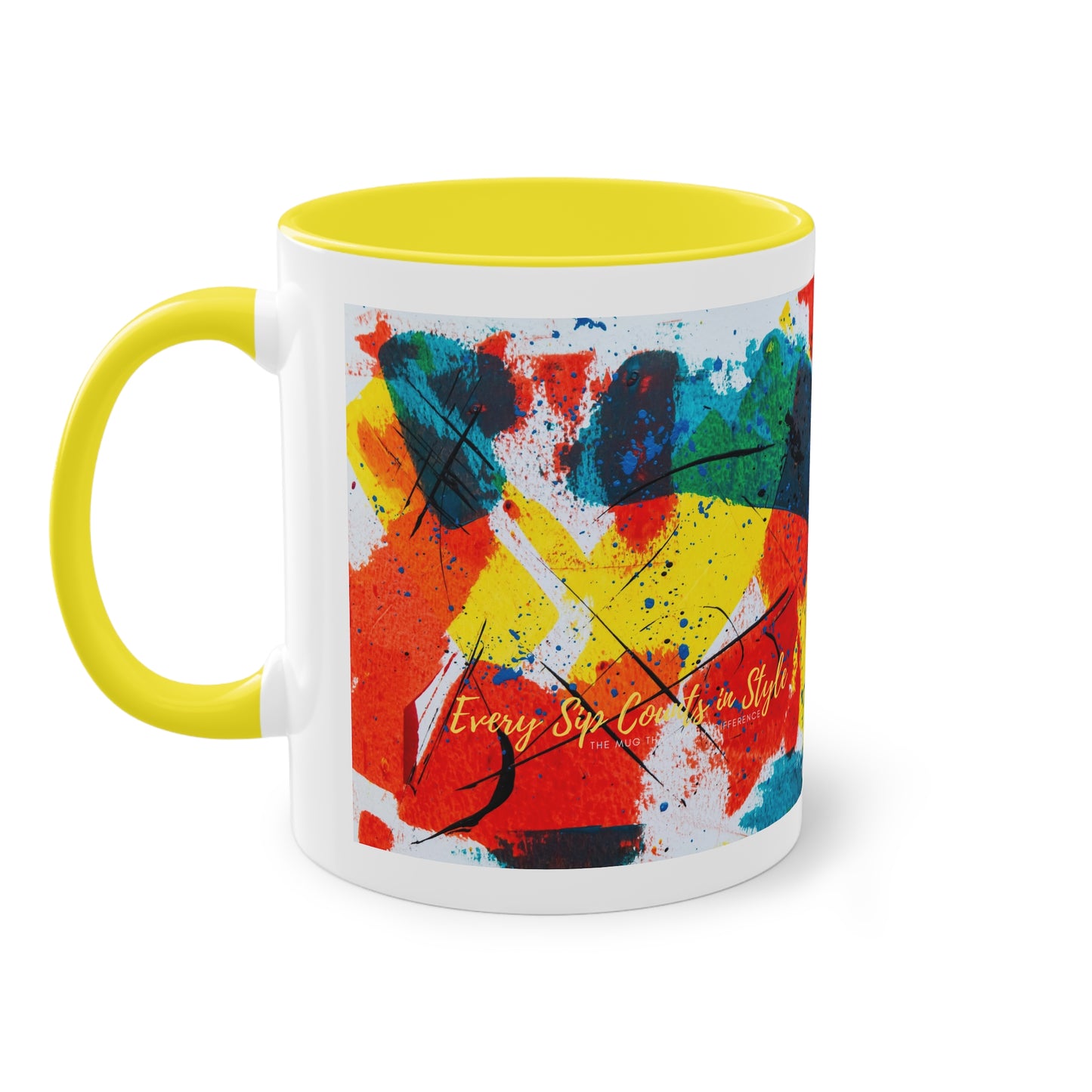 Two-Tone Coffee Mug, 11oz_ N2 Series TTCMUG PT2WW003_ Limited Edition Sipping Experience Both Pleasurable & Convenient by WesternWaves: