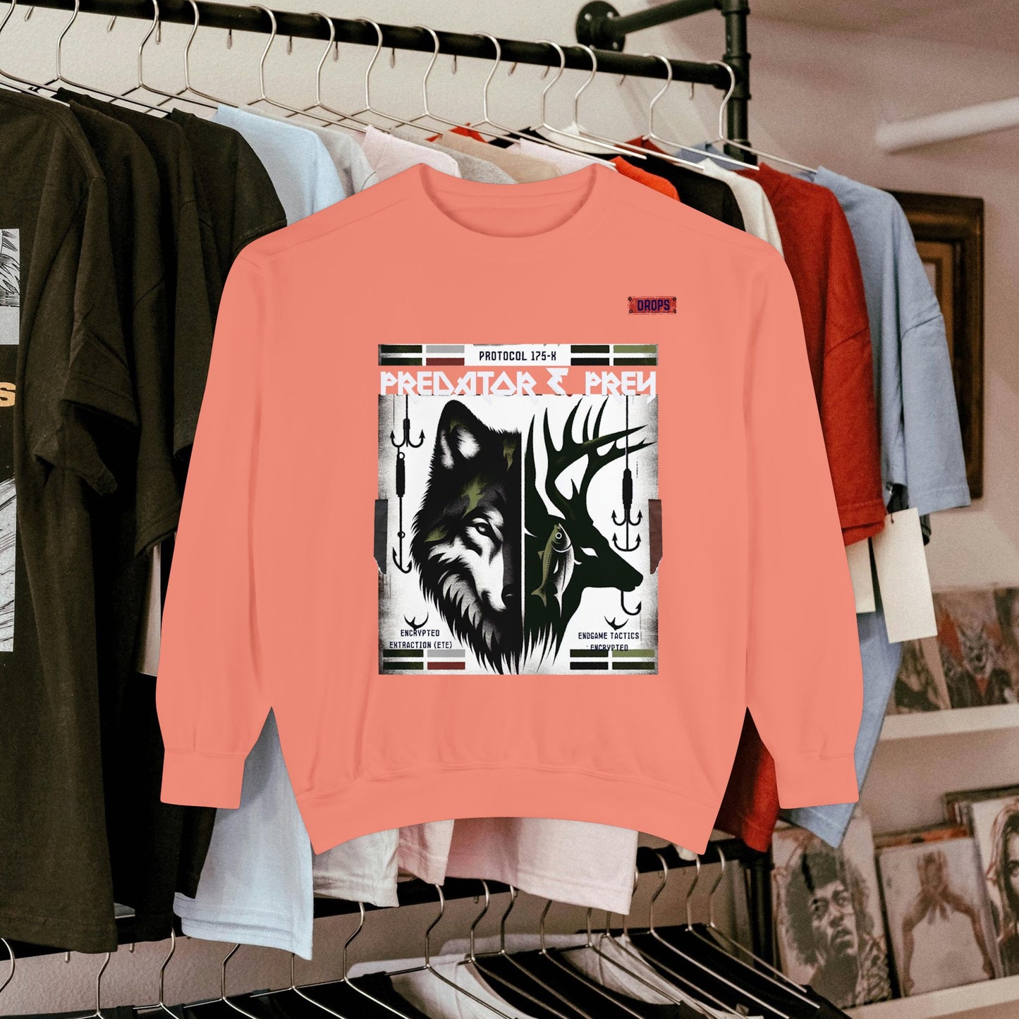 Predator & Prey Sweatshirt_ 03 Sep 2025_ Cozy Unisex Pullover, Nature Lover Apparel, Gifts for Wildlife Enthusiasts, Fall Fashion Layer