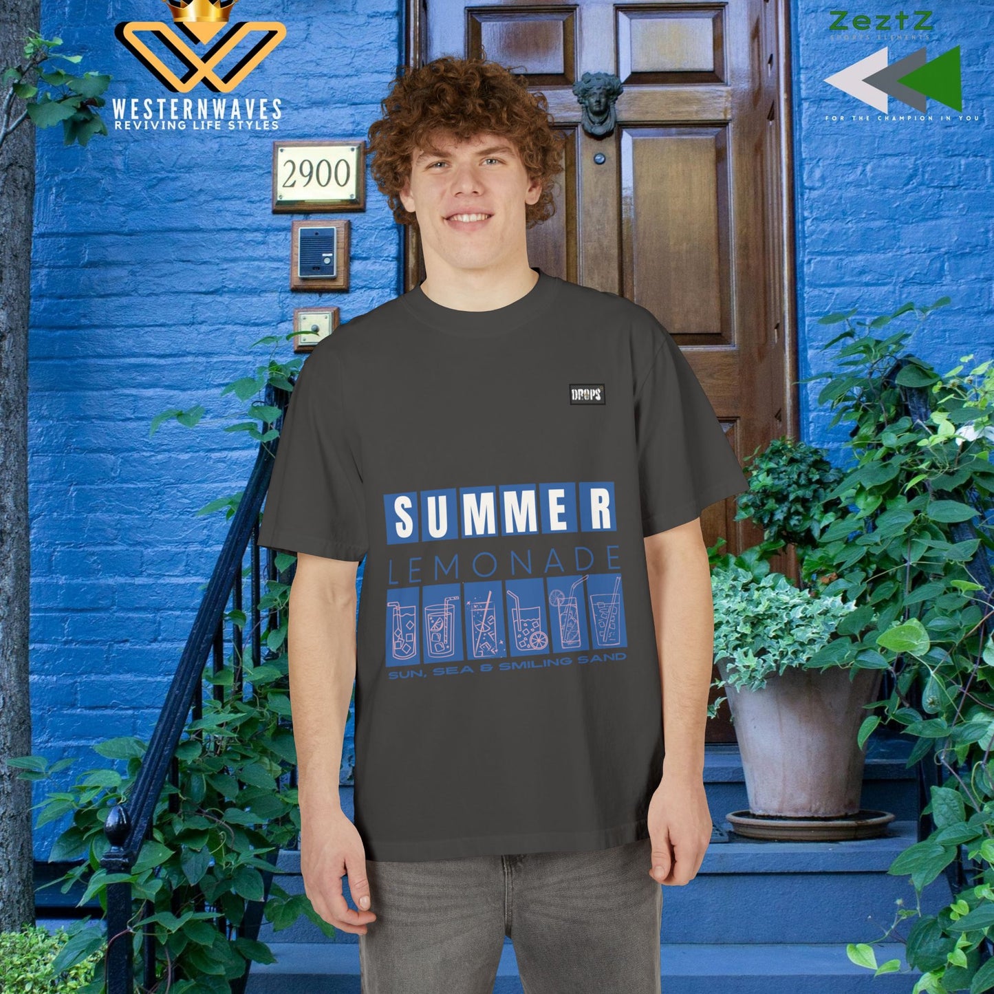 Summer Lemonade Unisex Drop-Shoulder T-Shirt_ Chill Vibes for Sun Lovers_ 17 May 2025_ 001