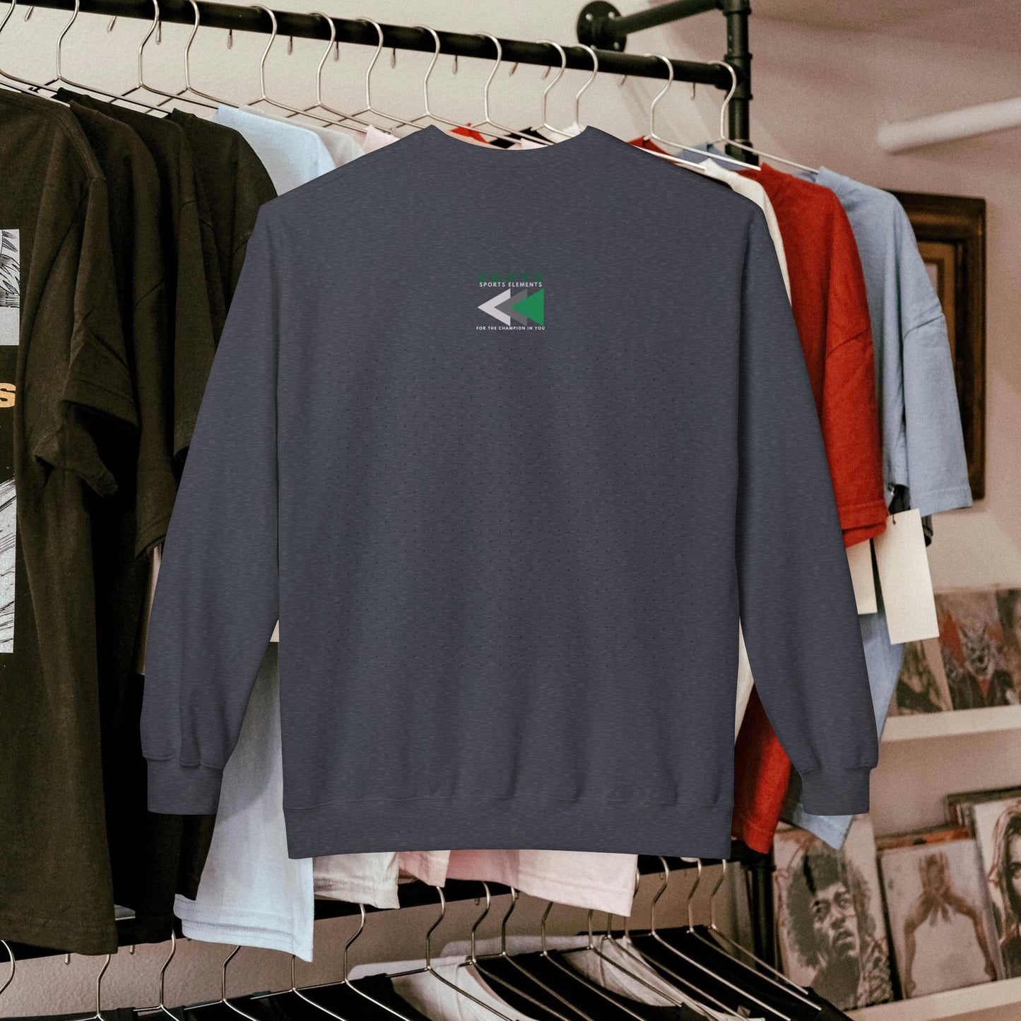 Unisex Midweight Softstyle Fleece Crewneck Sweatshirt_ N2 Series USMWSSFCNSS PT2WW001_ ‘ZeztZ’ Brand Limited Edition Statement of Style & Sustainability by WesternWaves: