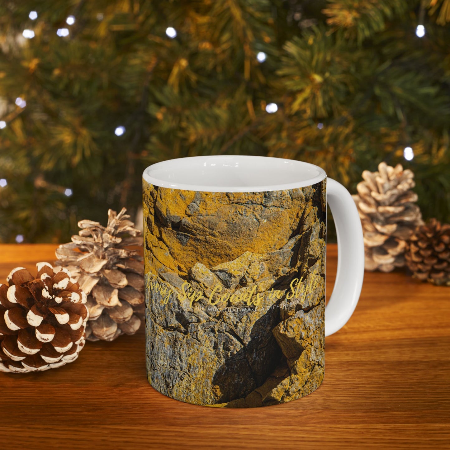 Ceramic Mug (11oz, 15oz)_ N2 Series SPW CM11, 15OZ PT2WW002_ Limited Edition Ceramic Masterpiece by WesternWaves: