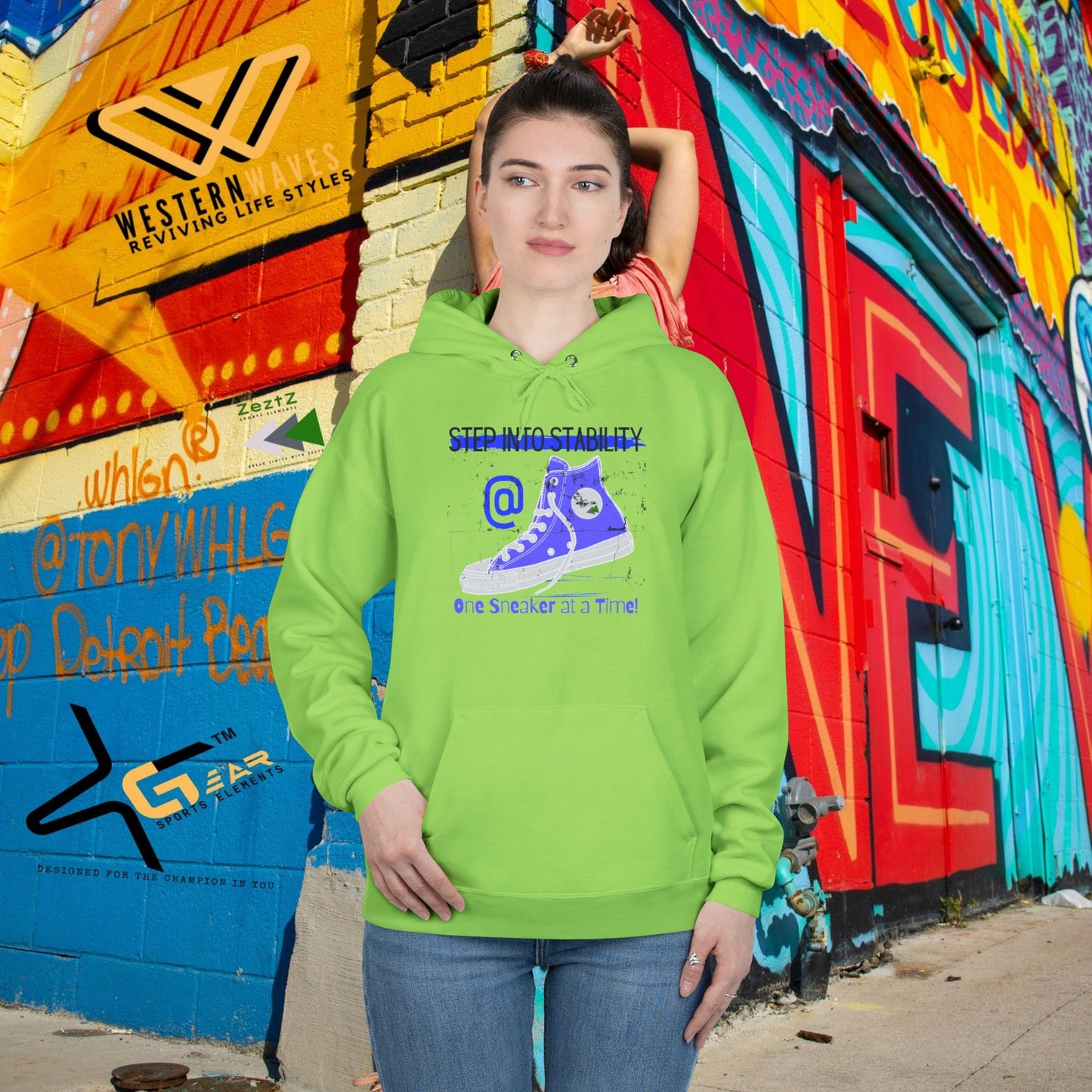 Unisex EcoSmart® Pullover Hoodie Sweatshirt_ N2 Series SPW USESPOHSS PT2WW001_ LImited Edition Quality Garment by WesternWaves: