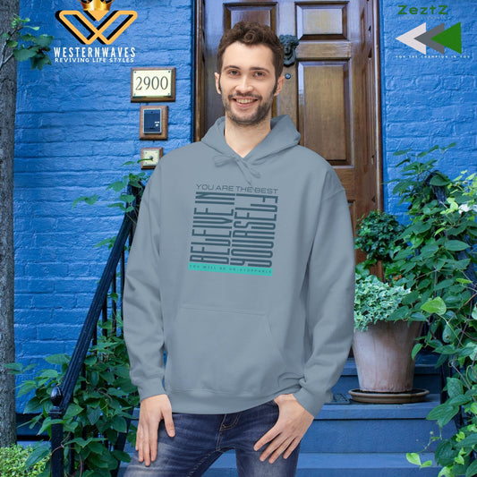 Unisex Midweight Softstyle Fleece Hoodie_ N2+ Series SMWSSFH PT2WW005_Limited Edition Luxuriously Soft 100% Cotton Face by WesternWaves: