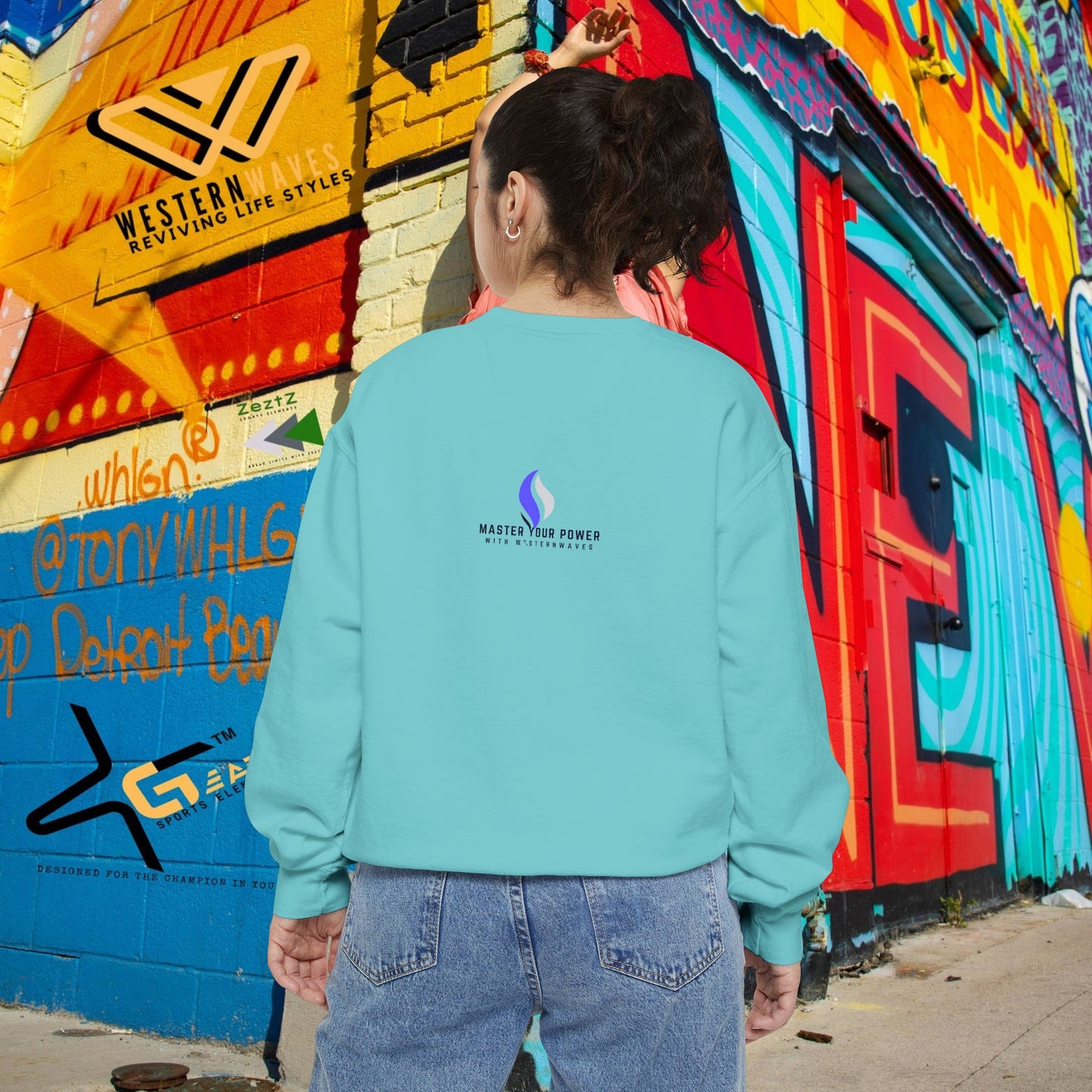 Unisex Garment-Dyed Sweatshirt_ N2 Series SPW UGDSS PT2WW002WesternWaves Limited Edition