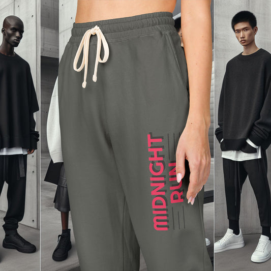 Unisex Fleece Sweatpants with Playful Design_ Series UWD 080_ Limited Edition Cozy Lounge Pants by WesternWaves: