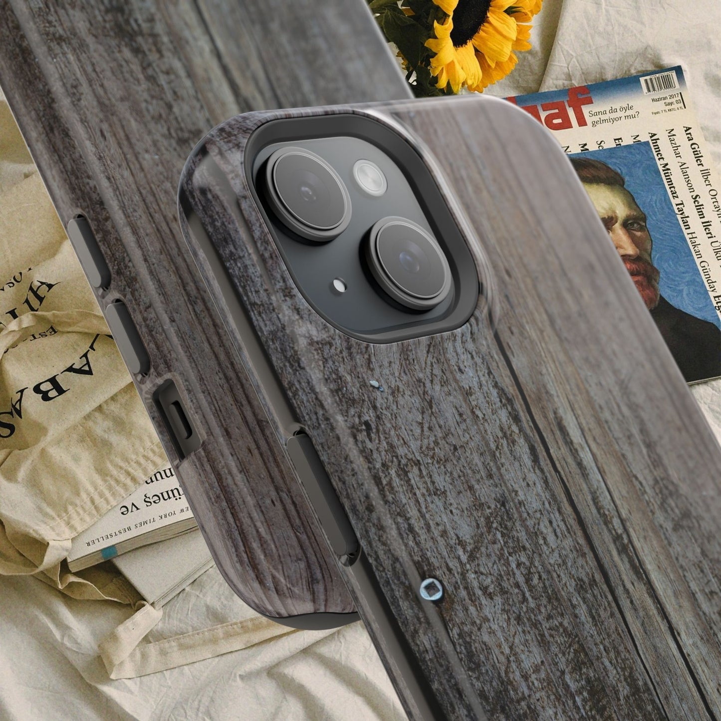 Impact-Resistant Tough Cases_ iPhone Case_ Series N8+ TCPCASE PT2WW006_ Limited Edition  Wooden Grain Phone Case for iPhones by WesternWaves: