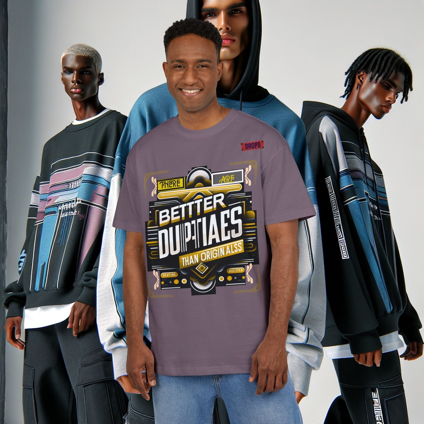 Unisex Heavy Oversize Tee_ N8+ Series USHOSTEE_ PT2WW002_ Limited Edition Urban Fashion Tee by WesternWaves:
