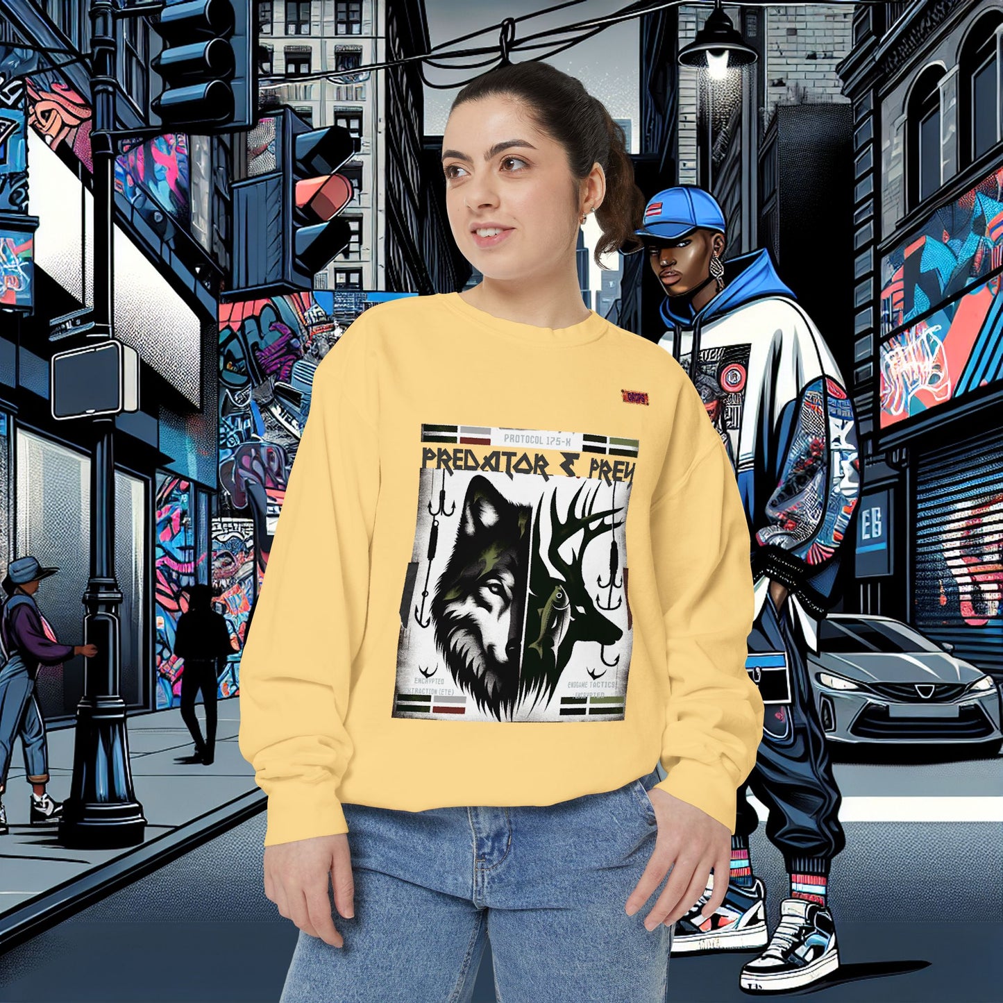 Predator & Prey Sweatshirt_ 03 Sep 2025_ Cozy Unisex Pullover, Nature Lover Apparel, Gifts for Wildlife Enthusiasts, Fall Fashion Layer