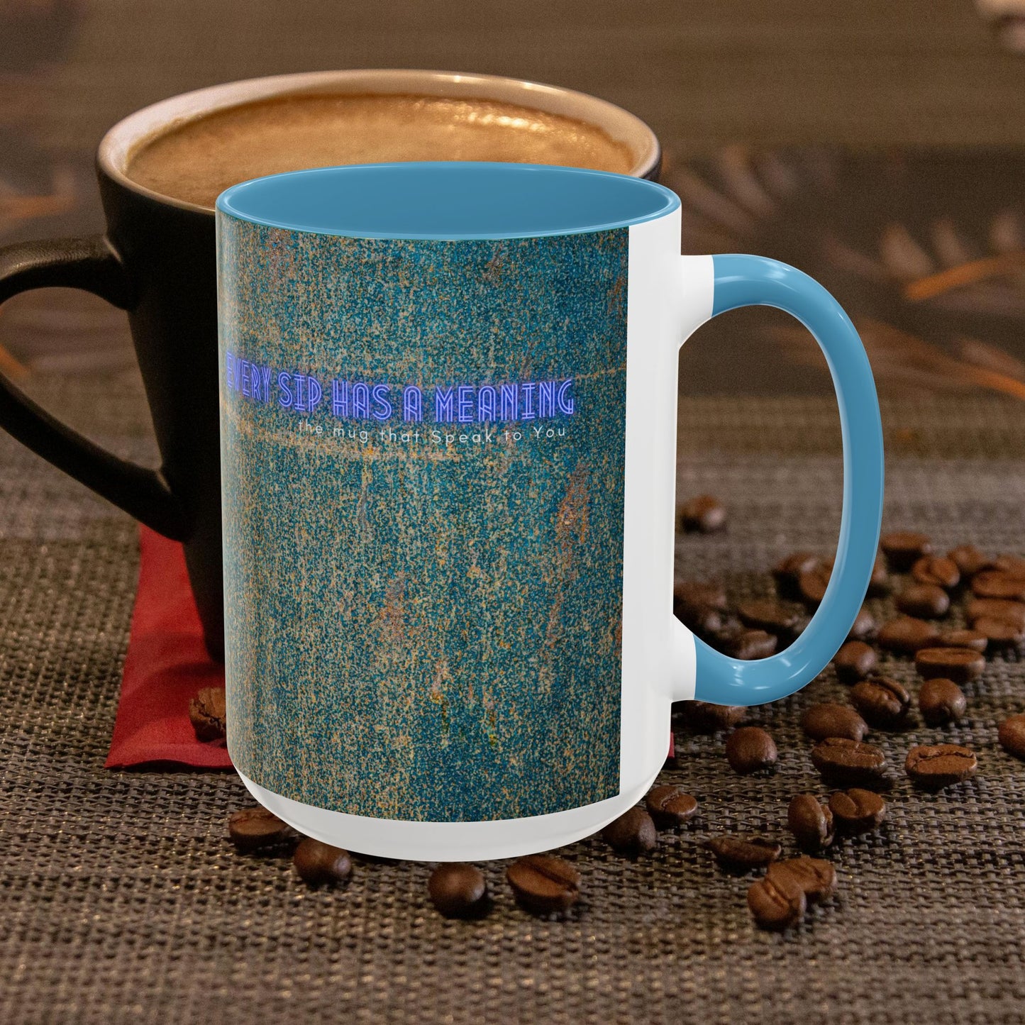 Accent Coffee Mug 11, 15oz_ N2 Series SPW ACM11OZ PT2WW008_ Vibrant Limited Edition Design by WesternWawes: